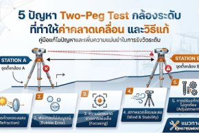 5 ปัญหา Two-Peg Test กล้องระดับ ที่ทำให้ค่าคลาดเคลื่อน และวิธีแก้