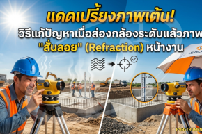 แดดเปรี้ยงภาพเต้น! วิธีแก้ปัญหาเมื่อส่องกล้องระดับแล้วภาพ "สั่นลอย