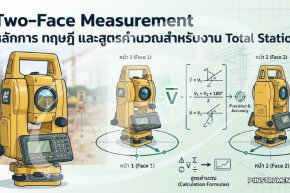 Two-Face Measurement หลักการ ทฤษฎี และสูตรคำนวณสำหรับงาน Total Station