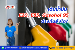 เติมน้ำมัน E20, E85, Gasohol 95 ต่างกันยังไง?