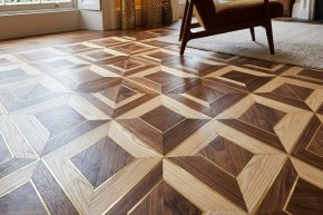 พื้นไม้จริง งานไม้ฝังลาย Inlay Wood