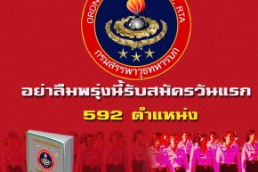 เตรียมตัวให้พร้อมสำหรับทุกๆโอกาสที่จะเกิดขึ้น กรมสรรพาวุธทหารบก รับสมัครบุคคล ชาย - หญิง เพื่อจ้างเป็นพนักงานราชการ ประจำปี 2564 