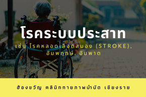 โรคระบบประสาท เช่น โรคหลอดเลือดสมอง(stroke), อัมพฤกษ์,อัมพาต