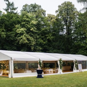 เช่าเต็นท์จัดงานเลี้ยงกลางแจ้ง เต็นท์สีขาวขนาดใหญ่สำหรับงานแต่งงานและอีเวนต์