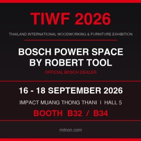 TIWF 2026 BOSCH POWER SPACE BY ROBERT TOOL บูธ B32 B34 ฮอลล์ 5 อิมแพ็ค เมืองทองธานี