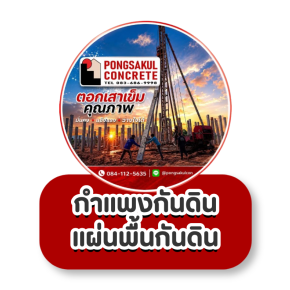 กำแพงกันดินเสาเข็มและแผ่นพื้นเสาเข็มกําแพงกันดิน