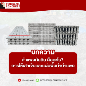 กำแพงกันดินเสาเข็มและแผ่นพื้นเสาเข็มกําแพงกันดิน