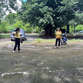 ลงพื้นที่สำรวจโครงการก่อสร้างอาคารโดมอเนกประสงค์สุสานบ้านแม่ทาหลง - ท่าศาลา หมู่ที่ 9