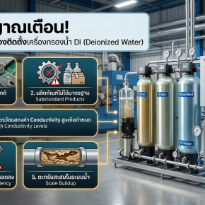 5 สัญญาณเตือน! เมื่อไหร่โรงงานต้องติดตั้งเครื่องกรองน้ำ DI (Deionized Water)