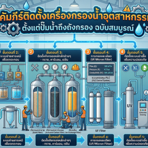คัมภีร์ติดตั้งเครื่องกรองน้ำอุตสาหกรรม ตั้งแต่ปั๊มน้ำถึงถังกรอง ฉบับสมบูรณ์