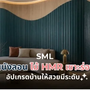เปลี่ยนผนังบ้านให้สวยมีระดับด้วย "ผนังลอน" จากไม้ HMR เซาะร่อง มิติใหม่ของ 3D Wall 