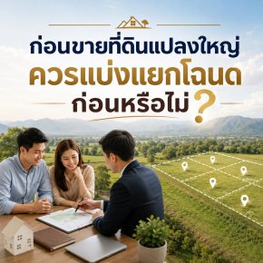 ก่อนขายที่ดินแปลงใหญ่ควรแบ่งแยกโฉนดก่อนหรือไม่