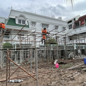 งานก่อสร้างบ้านพักอาศัย ถนนวิภาวดี