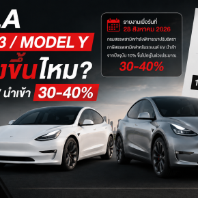 Tesla Model 3 และ Model Y จะขึ้นราคาไหม? จับตาภาษี EV นำเข้า 30-40%