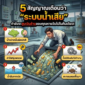 5 สัญญาณเตือนว่า "ระบบน้ำเสีย" กำลังจะสูบเงินล้านของคุณหายวับไปในคืนเดียว!