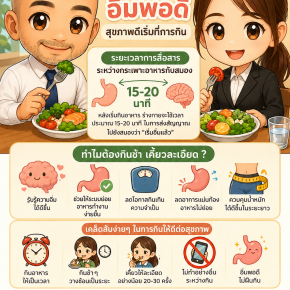 กินช้า เคี้ยวละเอียด สุขภาพดีทุกวัน  Eat Slowly, Chew Thoroughly, Stay Healthy