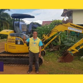 รีวิวรถแบคโฮ Komatsu PC30MR-1