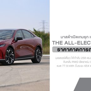 เผยสเป็ค The All-Electric Mazda6e รถไฟฟ้า 100% รุ่นแรกบุกไทย ท้าชนซีดานยุคใหม่ด้วยดีไซน์รางวัลระดับโลกและสมรรถนะจินบะ-อิตไต