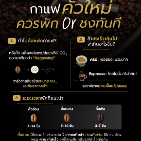 กาแฟคั่วใหม่ ควรชงทันทีหรือพักไว้ก่อน?