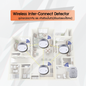 Wireless Inter-Connect Detectors อุปกรณ์ตรวจจับ และ แจ้งเตือนในตัว(เชื่อมต่อแบบไร้สาย)