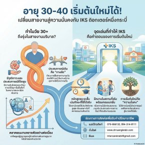 อายุ 30-40 เริ่มต้นใหม่ได้! เปลี่ยนสายงานสู่อาชีพที่มั่นคงกับ IKS ด็อกเตอร์หนึ่งกระบี่
