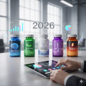 เทรนด์อาหารเสริม 2026 ผลิตตัวไหนรวย? 5 สูตรยอดฮิตที่ตลาดกำลังต้องการ