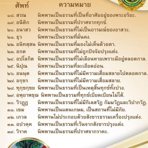 นิพพาน ๕๖ ศัพท์ เพิ่มเติม