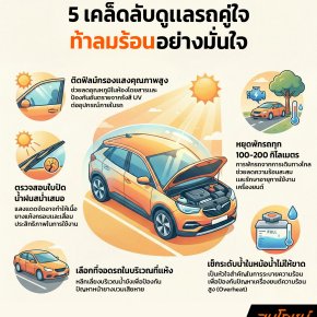 5 เคล็ดลับดูเเลรถคู่ใจ ท้าลมร้อนอย่างมั่นใจ