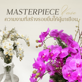 ดอกฟาแลนกับแจกันหรู: ความงามที่สร้างรอยยิ้มให้ผู้มาเยือน