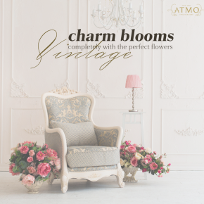 Vintage charm blooms completely with the perfect flowers.