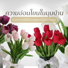 ความอ่อนโยนไว้ในมุมบ้าน ด้วยดอกทิวลิปที่ไม่ต้องพูดอะไรก็ยังอบอุ่น