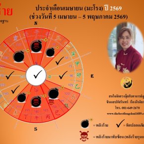 ทิศร้ายประจำเดือนเมษายน 2569