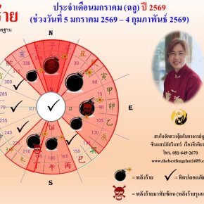 ทิศร้ายประจำเดือนมกราคม 2569