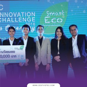 Honorable Mention Award of Smart-Eco Products on the project "Photoactive supercapacitors: A new charging concept based on photovoltaic effect.  Assistant Professor Montree Sawangphruk and VISTEC Team