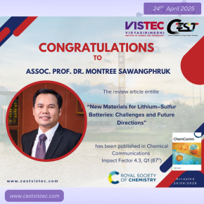 Congratulations to  Assoc. Prof. Dr. Montree Sawangphruk