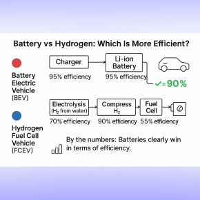 Battery vs Hydrogen: Which Is More Efficient?