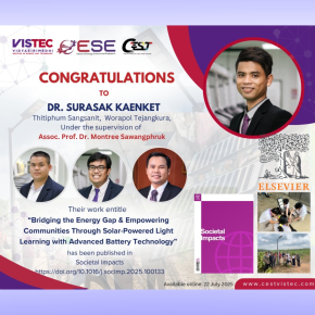 CONGRATULATIONS! to Dr. Surasak Kaenket, LT. Thitiphum Sangsanit, Mr. Worapol Tejangkura, Under the supervision of  Assoc. Prof. Dr. Montree Sawangphruk