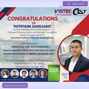 Huge congratulations to  Thitiphum Sangsanit et al.