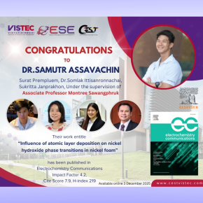  Big CONGRATULATIONS!  to Dr.Samutr Assavachin,  Surat Prempluem, Dr.Somlak Ittisanronnachai,  Sukritta Janprakhon, and Assoc. Prof. Dr. Montree Sawangphruk*