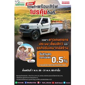 ชาวรับเหมาและเกษตรมีอึ้ง! เพราะโตโยต้าเขาจัดโปรฯ สุดคุ้มมาเสิร์ฟให้ถึงที่​