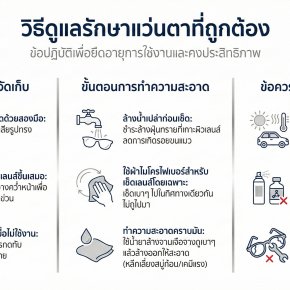 ยืดอายุแว่นตาตัวโปรด: คู่มือการดูแลและทำความสะอาดอย่างถูกวิธี Extend the life of your favorite eyewear: A guide to proper care and cleaning