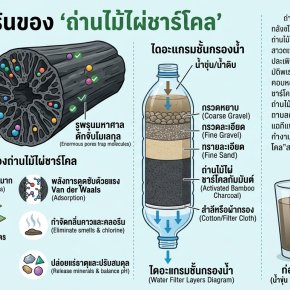 เปลี่ยนน้ำขุ่นให้เป็นน้ำใส ด้วยพลังซ่อนเร้นของ "ถ่านไม้ไผ่ชาร์โคล"