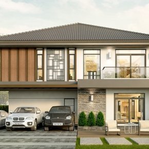 งานก่อสร้างหมู่บ้านจัดสรร - โครงการ H Cape Serene