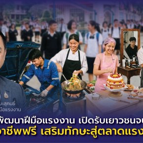 "กพร." เปิดรับเยาวชนจบ ม.3 ฝึกอาชีพฟรี-เสริมทักษะสู่ตลาดแรงงาน