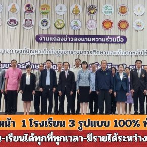 "ราชบุรี"เดินหน้า1โรงเรียน3รูปแบบ100% ป้องกันเด็กหลุดจากระบบช่วงปิดเทอมใหญ่