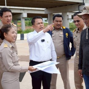 "อบจ.สงขลา"เกาะติดความคืบหน้า โครงการก่อสร้างถนนสายสำคัญ