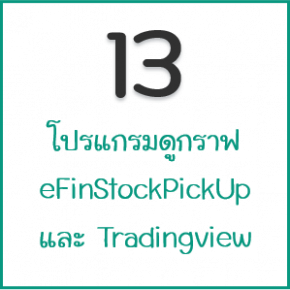 โปรแกรมดูกราฟ eFinStockPickUp  และ Tradingview