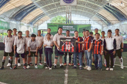 Paradise EX Corporation Co., Ltd. was invited to participate in the "Noppanus Cup 2" charity football match to strengthen relationships between the store management department in the BS area.