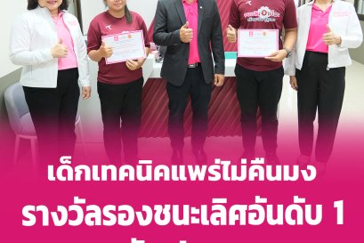 เด็กเทคนิคแพร่รับรางวัลรองชนะเลิศอันดับ หนึ่ง ระดับประเทศ การประกวดคลิปวิดีโอ ออมสิน อาชีวะ สร้างอาชีพ สู่ชุมชน