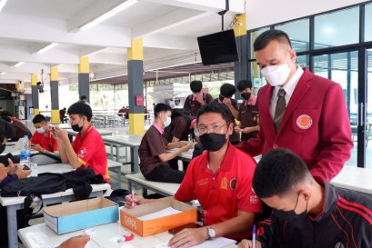 ดำเนินการรับรายงานตัวนักศึกษาวิชาทหาร ชั้นปีที่ 2 ประจำปี 2565